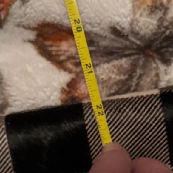 Ralph Lauren Black and Cream Plaid Crossbody Buffalo check hair on hide wallet - Picture 10 of 15